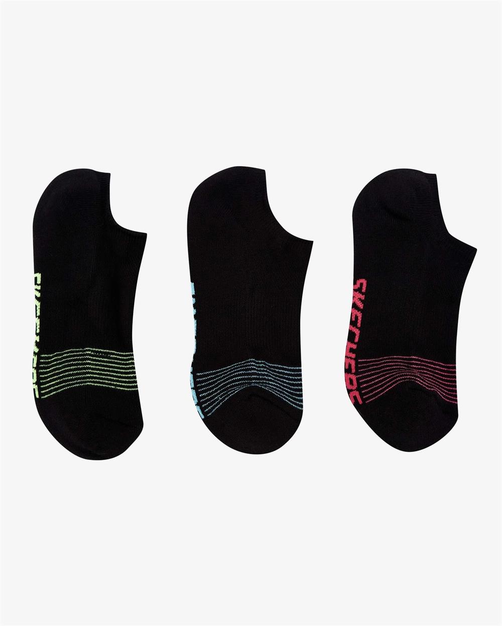 Skechers 3 Pack No Show Half Terry Socks Kadın Çorap