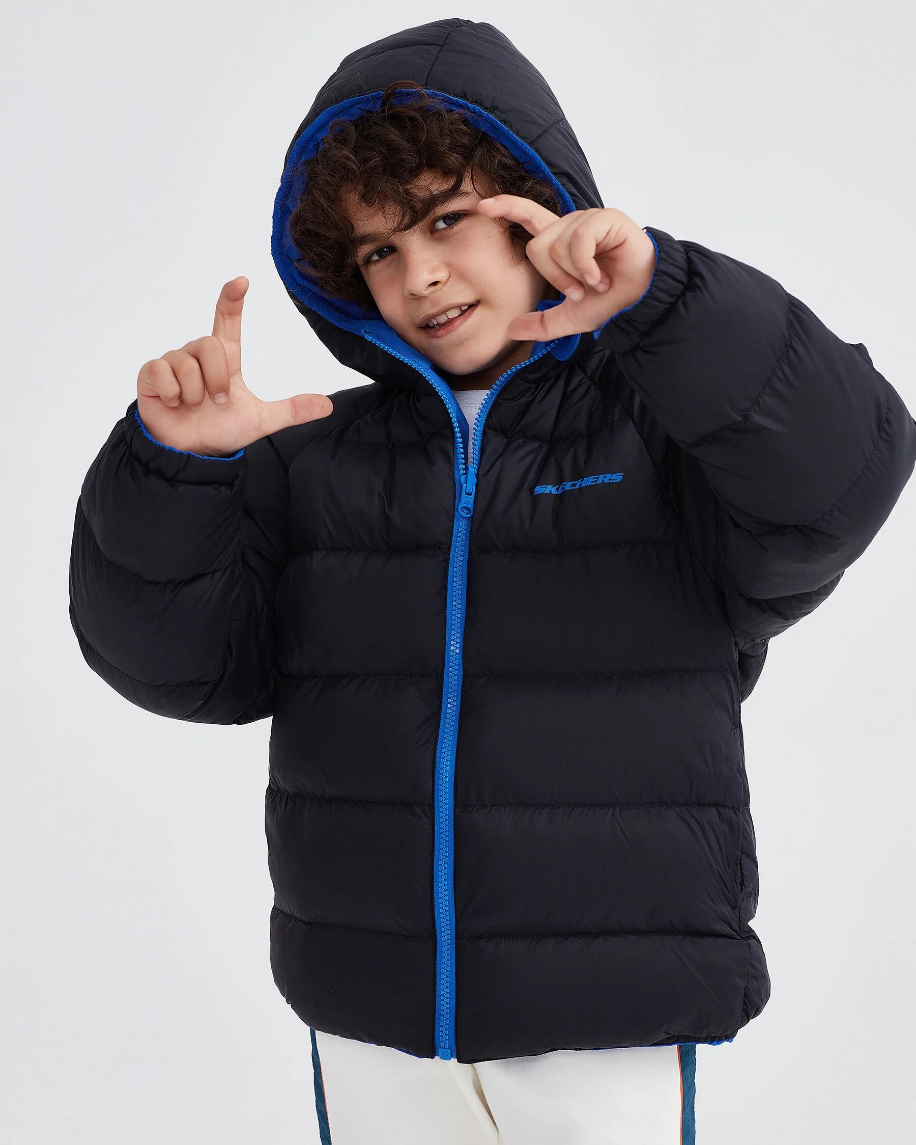 Skechers B Outerwear Reversible Coated Jacket Çocuk Mont