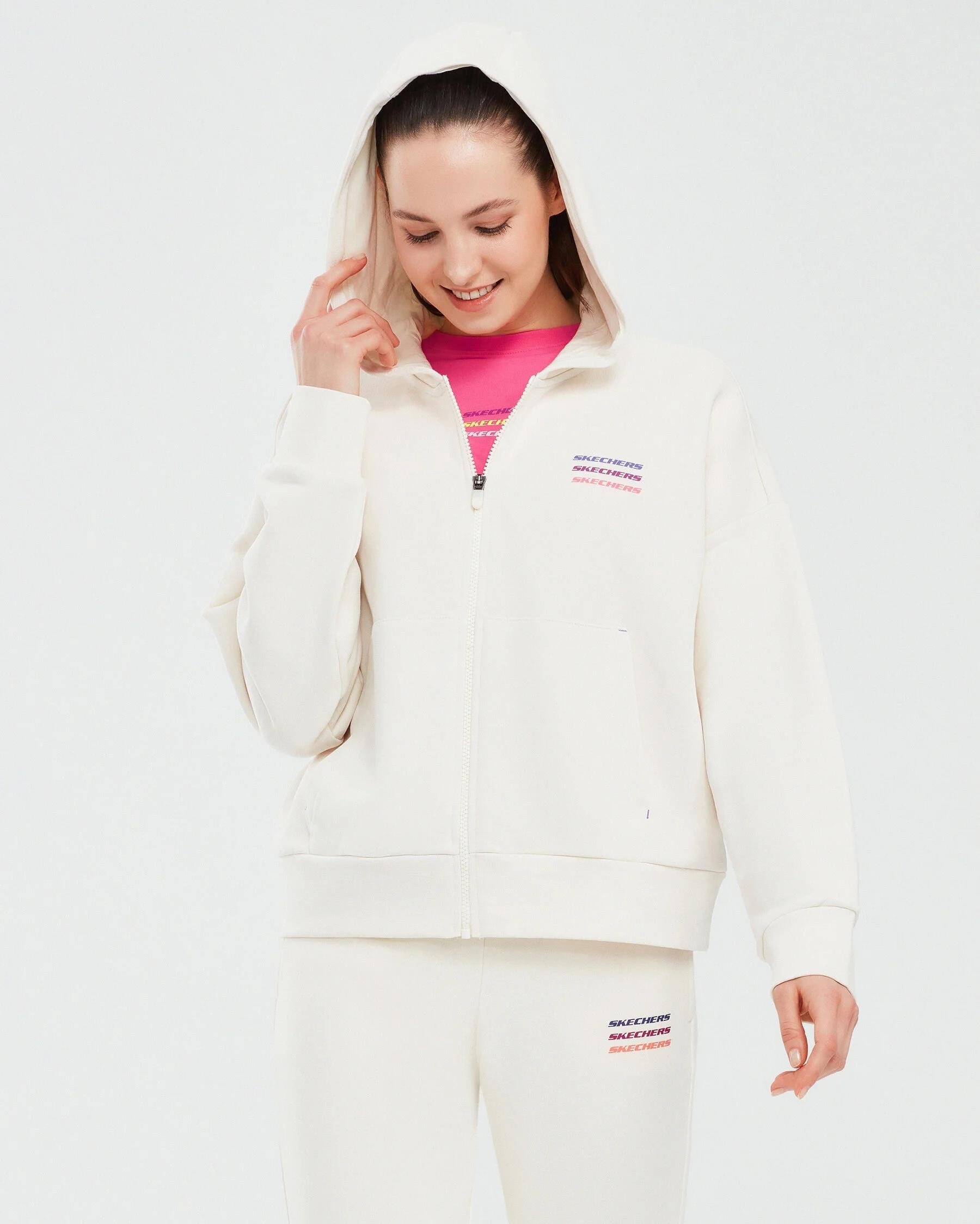 Skechers Essential W Full Zip Hoodie Sweatshirt Kadın Sweat S232242