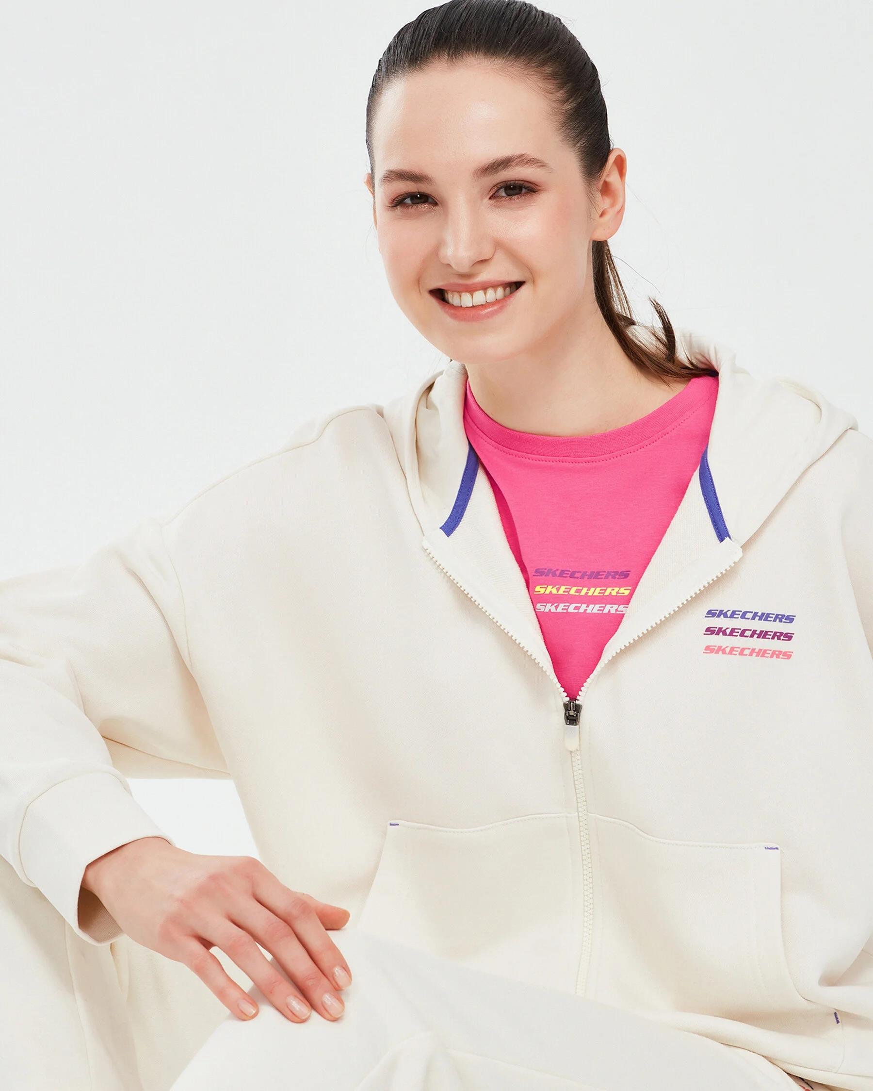 Skechers Essential W Full Zip Hoodie Sweatshirt Kadın Sweat S232242