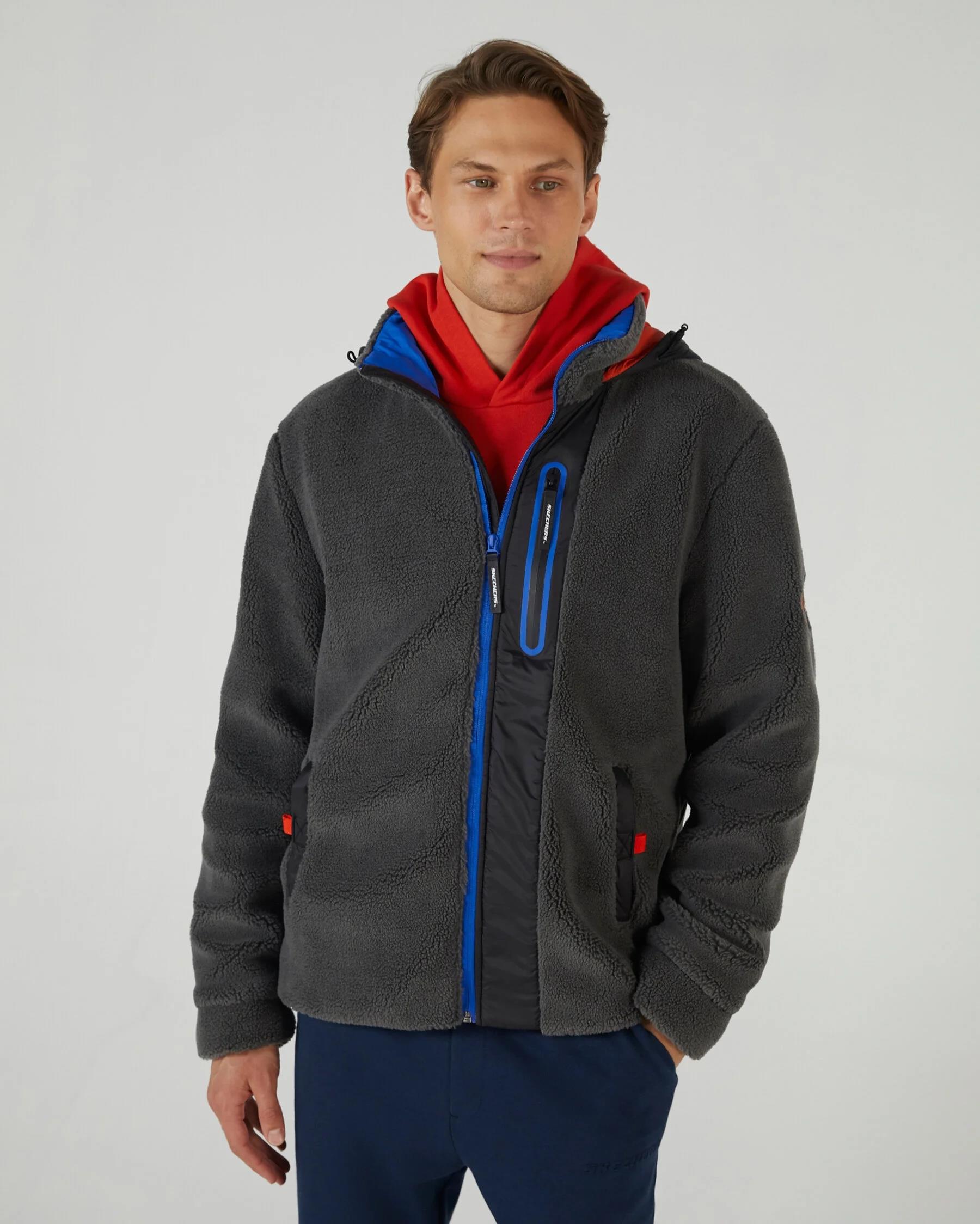 Skechers M Outdoor Fleece Full Zip Sherpa Erkek Tişört S242039