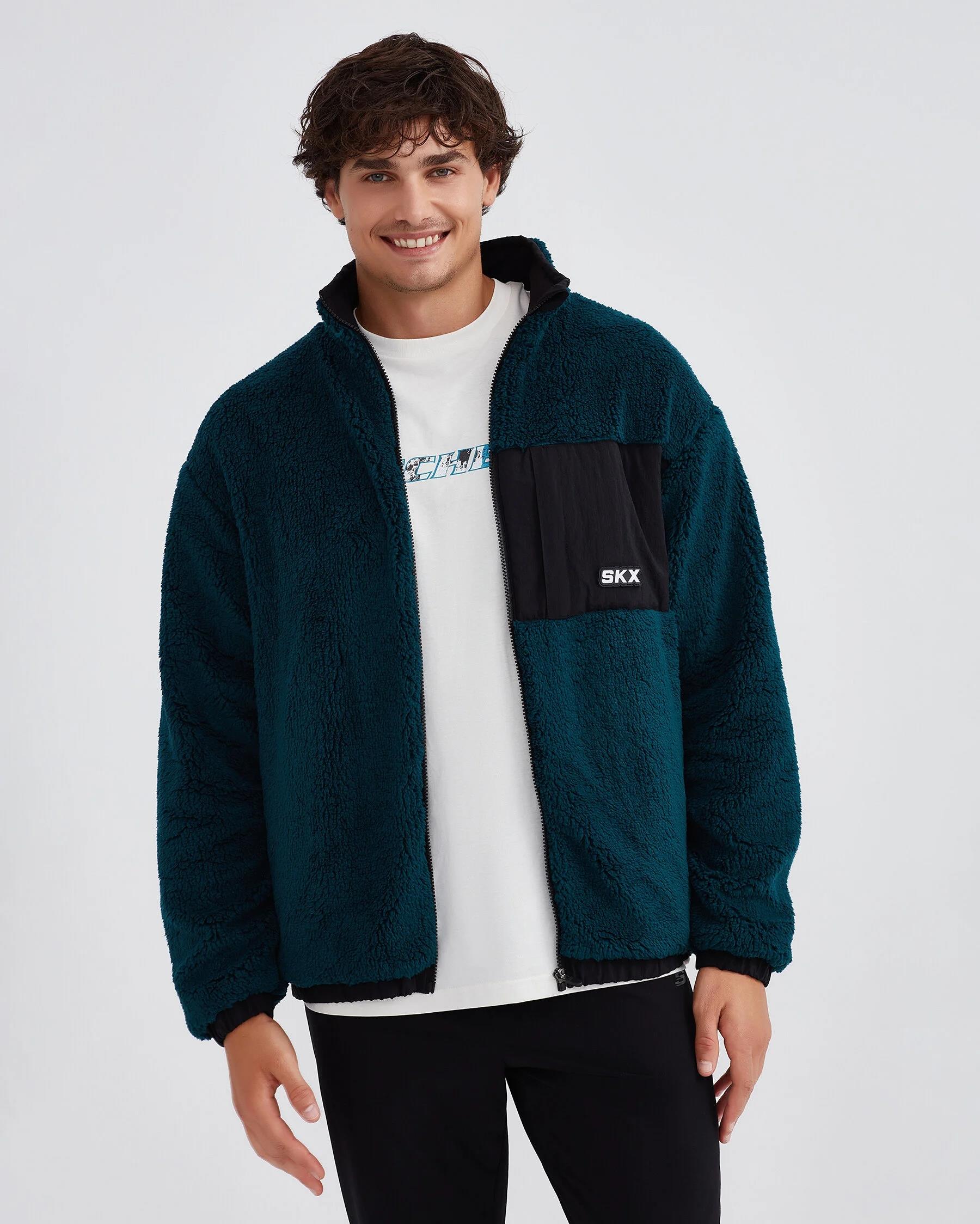 Skechers M Outdoor Fleece Full Zip Sherpa Erkek Polar S232294-405