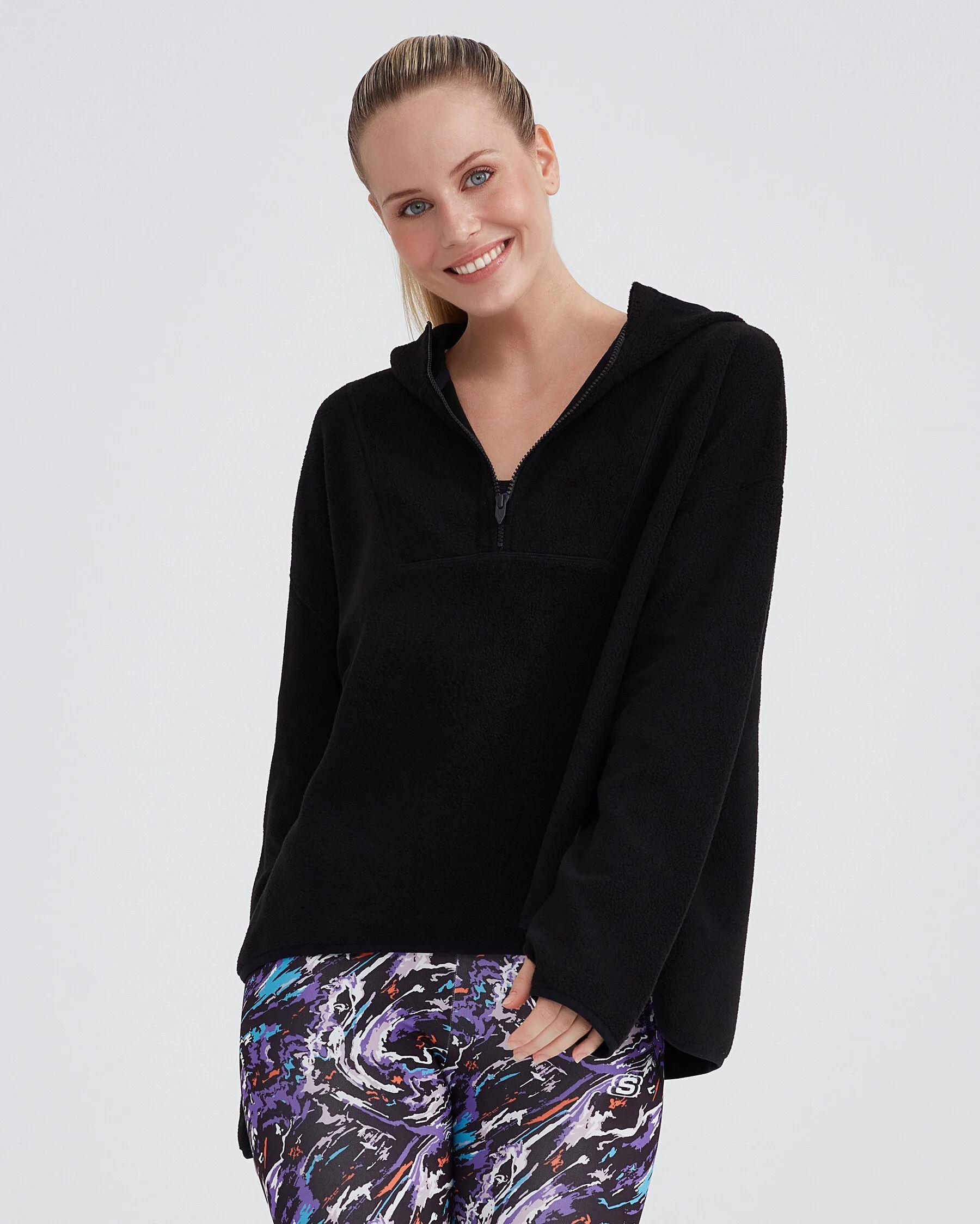 Skechers W Outdoor Fleece Half Zip Sherpa Kadın Polar