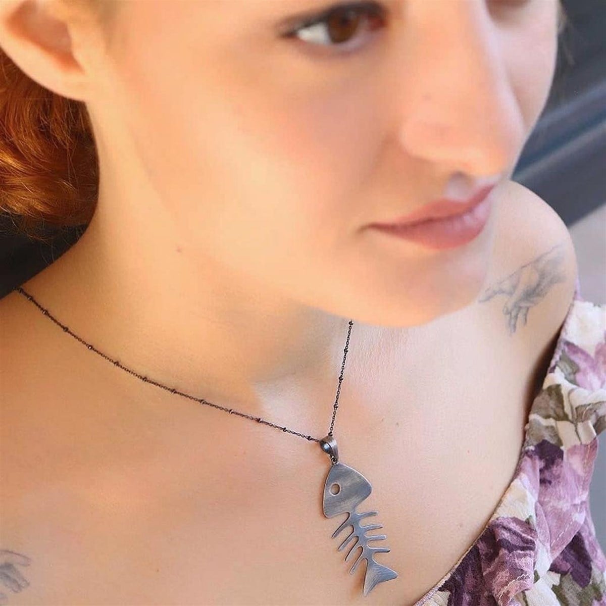 Balık Kılçığı Kolye