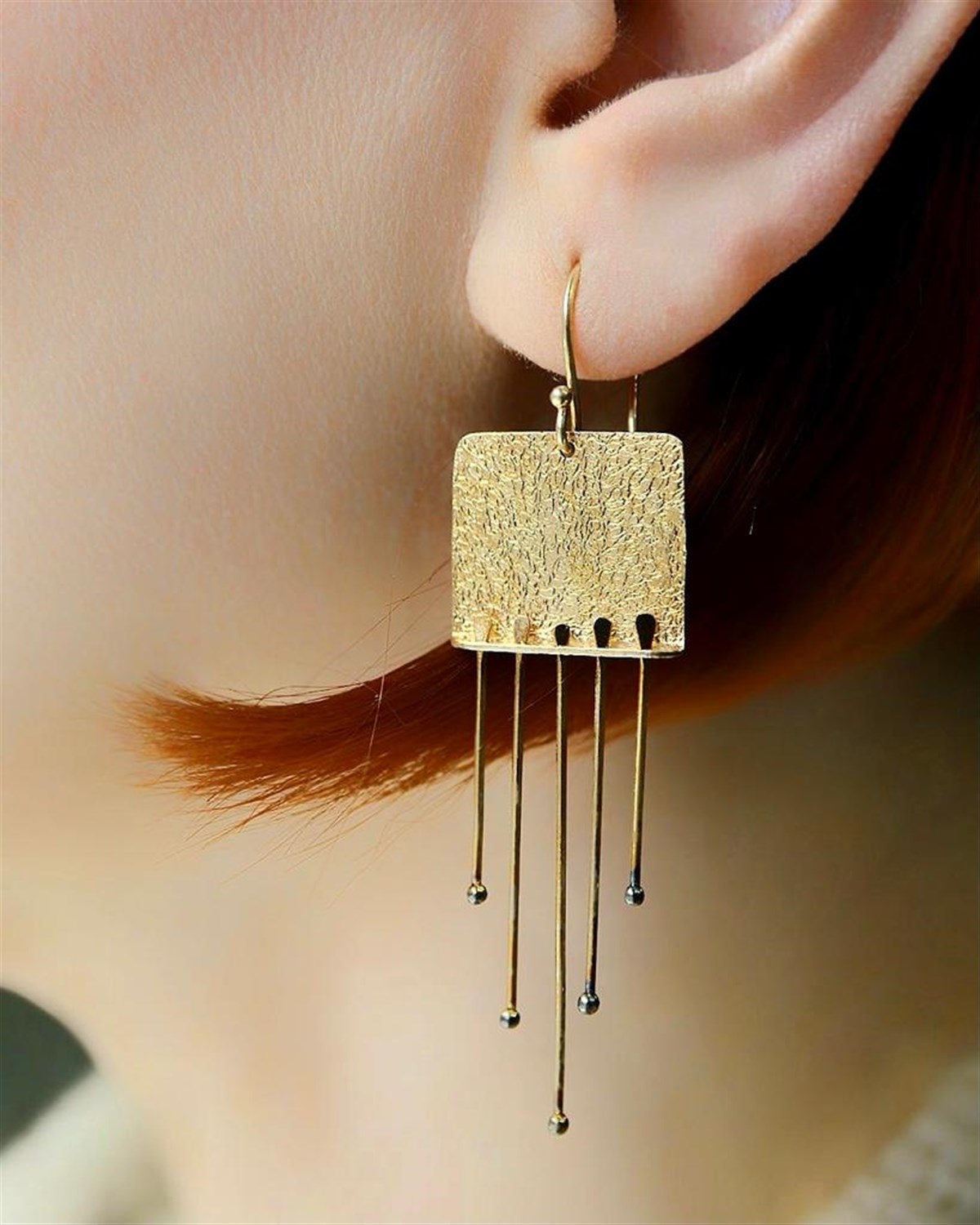 Özel Tasarım Çubuklu Küpe