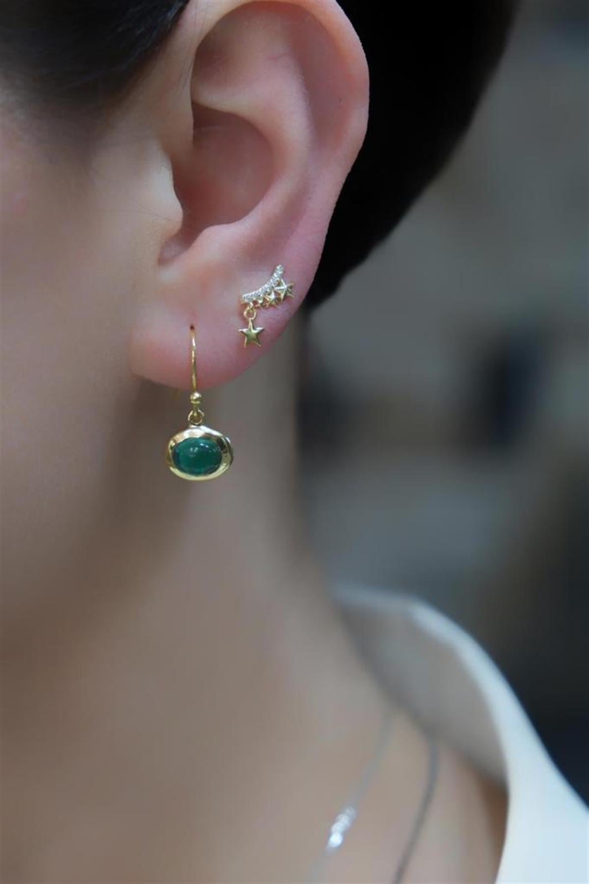 Turmaline Taşlı Küpe