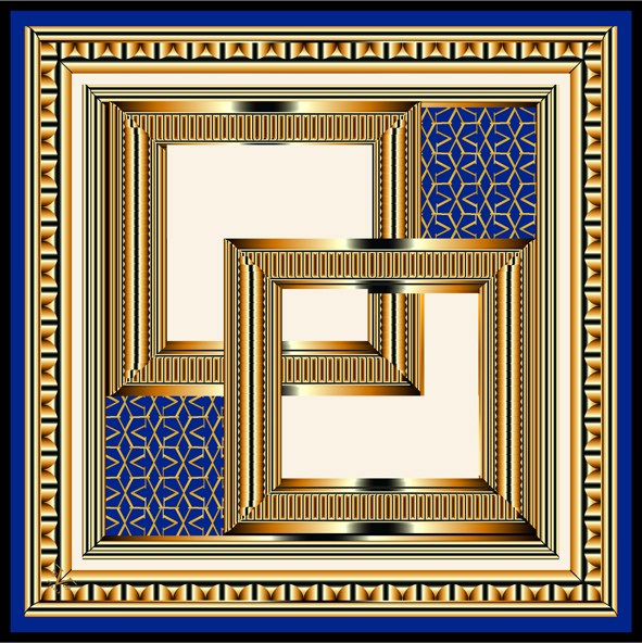 EŞARPDesenli Black Seri Rayon Eşarp Askısı ile Birlikte 90x90 cm
