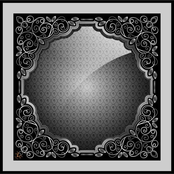 EŞARPDesenli Black Seri Rayon Eşarp Askısı ile Birlikte 90x90 cm
