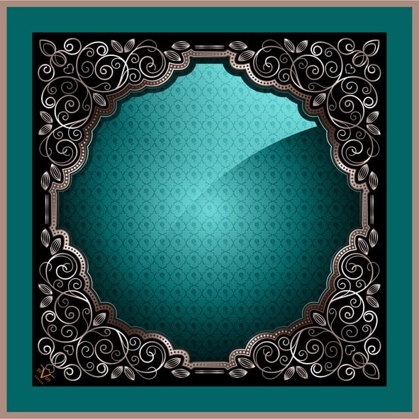 EŞARPDesenli Black Seri Rayon Eşarp Askısı ile Birlikte 90x90 cm
