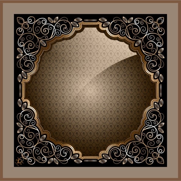 EŞARPDesenli Black Seri Rayon Eşarp Askısı ile Birlikte 90x90 cm