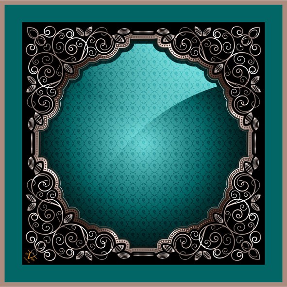 EŞARPDesenli Black Seri Rayon Eşarp Askısı ile Birlikte 90x90 cm