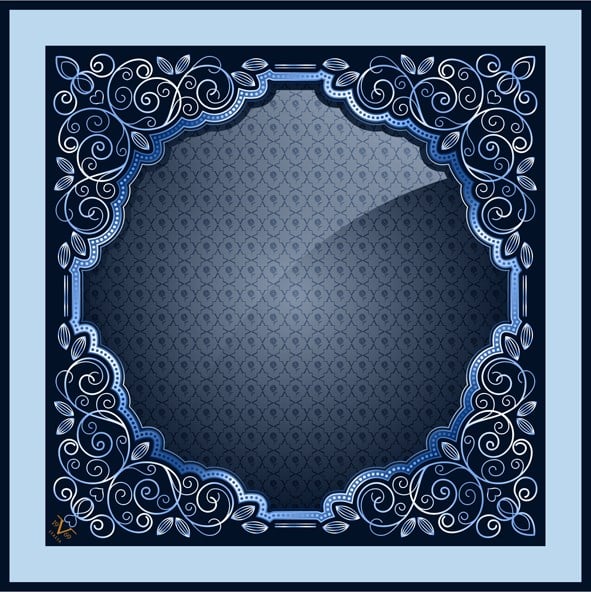 EŞARPDesenli Black Seri Rayon Eşarp Askısı ile Birlikte 90x90 cm
