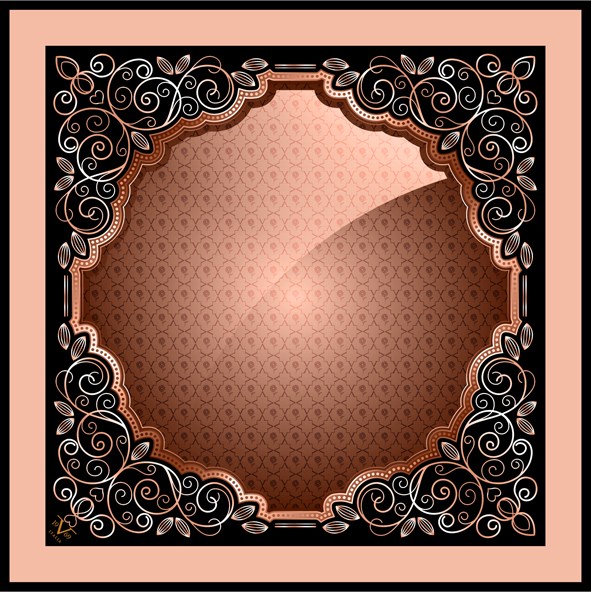 EŞARPDesenli Black Seri Rayon Eşarp Askısı ile Birlikte 90x90 cm