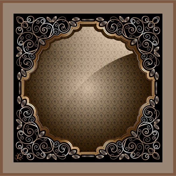 EŞARPDesenli Black Seri Rayon Eşarp Askısı ile Birlikte 90x90 cm
