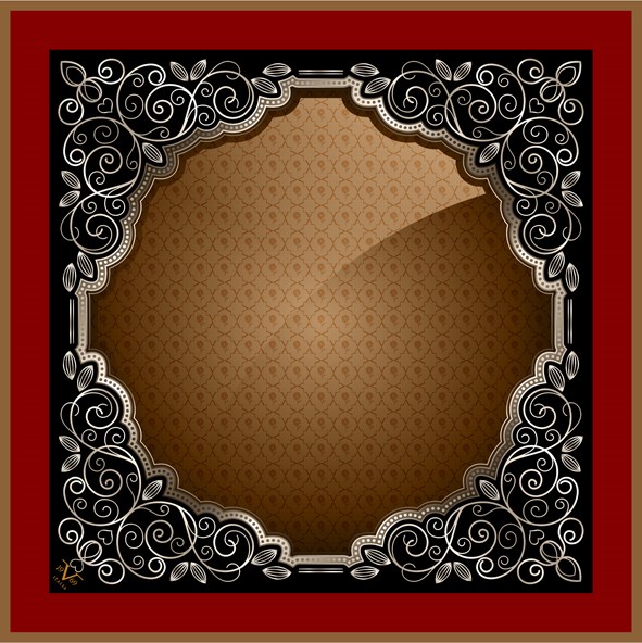 EŞARPDesenli Black Seri Rayon Eşarp Askısı ile Birlikte 90x90 cm