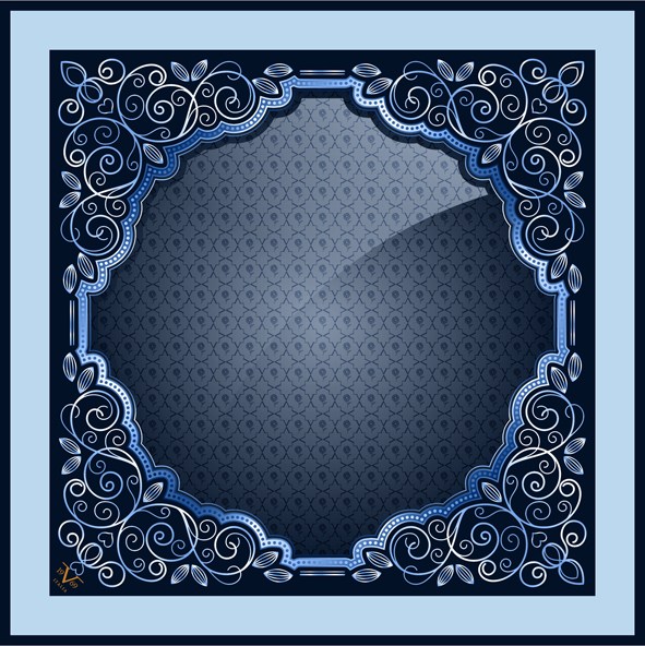 EŞARPDesenli Black Seri Rayon Eşarp Askısı ile Birlikte 90x90 cm