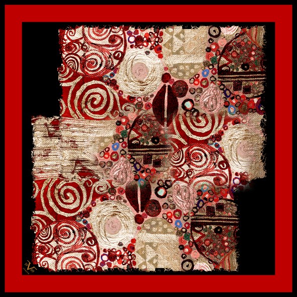 EŞARPEthnic Desen Black Seri Twill Eşarp Askısı ile Birlikte 90x90 cm