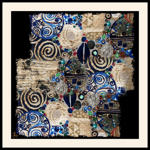 EŞARPEthnic Desen Black Seri Twill Eşarp Askısı ile Birlikte 90x90 cm
