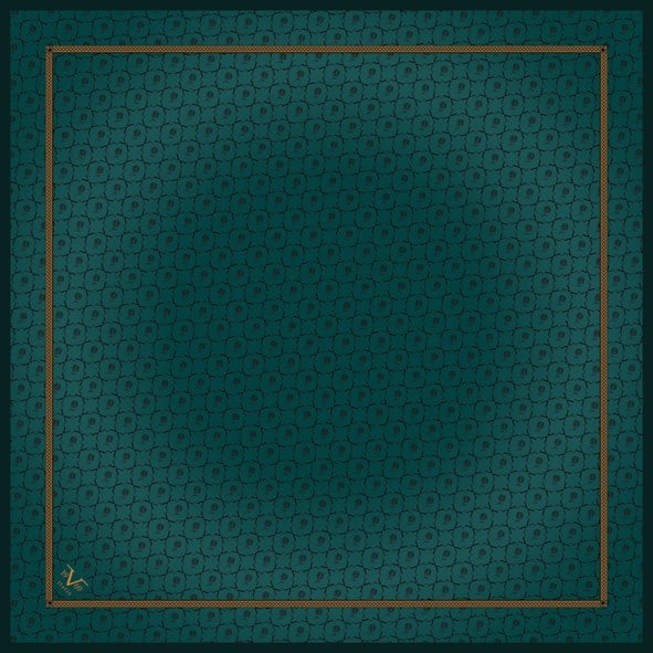 EŞARPLogo Desen Black Seri Twill Eşarp Askısı ile Birlikte 90x90 cm