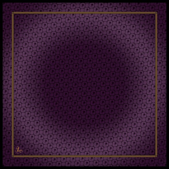 EŞARPLogo Desen Black Seri Twill Eşarp Askısı ile Birlikte 90x90 cm