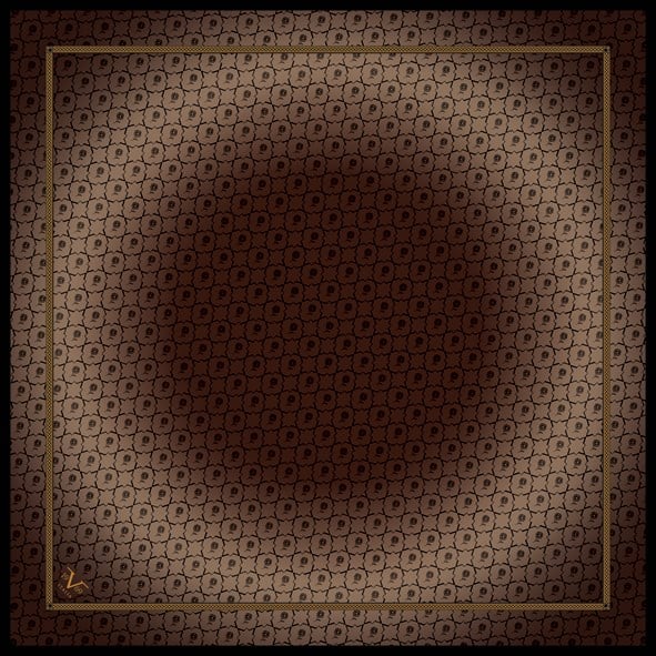 EŞARPLogo Desen Black Seri Twill Eşarp Askısı ile Birlikte 90x90 cm