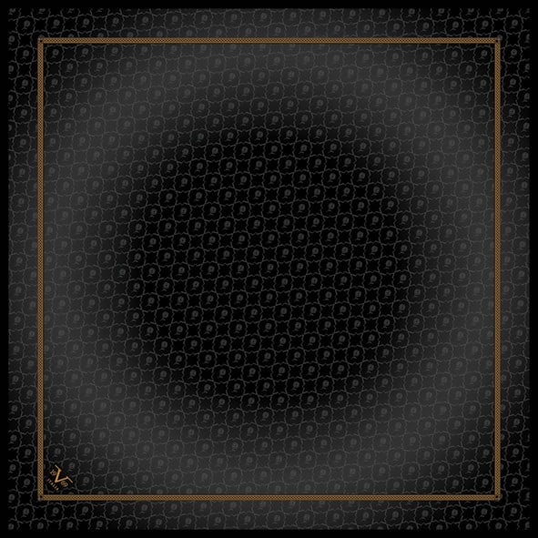 EŞARPLogo Desen Black Seri Twill Eşarp Askısı ile Birlikte 90x90 cm