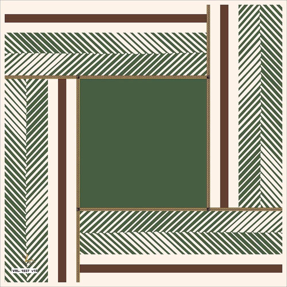 EŞARPGeometrik Desen Black Seri Twill Eşarp Askısı ile Birlikte 90x90 cm