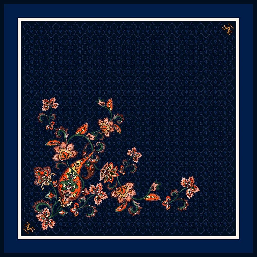 EŞARPMonogram Desen Black Seri Twill Eşarp Askısı ile Birlikte 90x90 cm