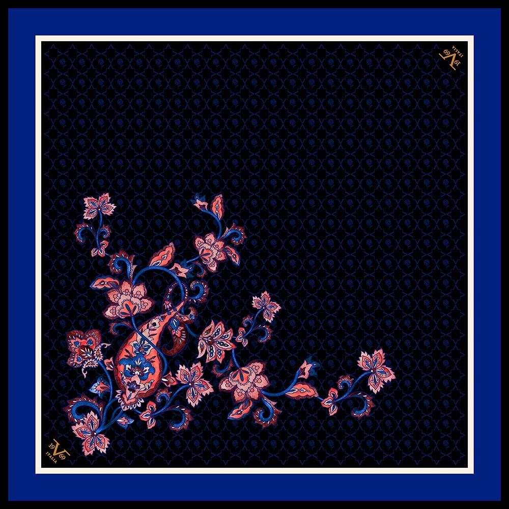 EŞARPMonogram Desen Black Seri Twill Eşarp Askısı ile Birlikte 90x90 cm