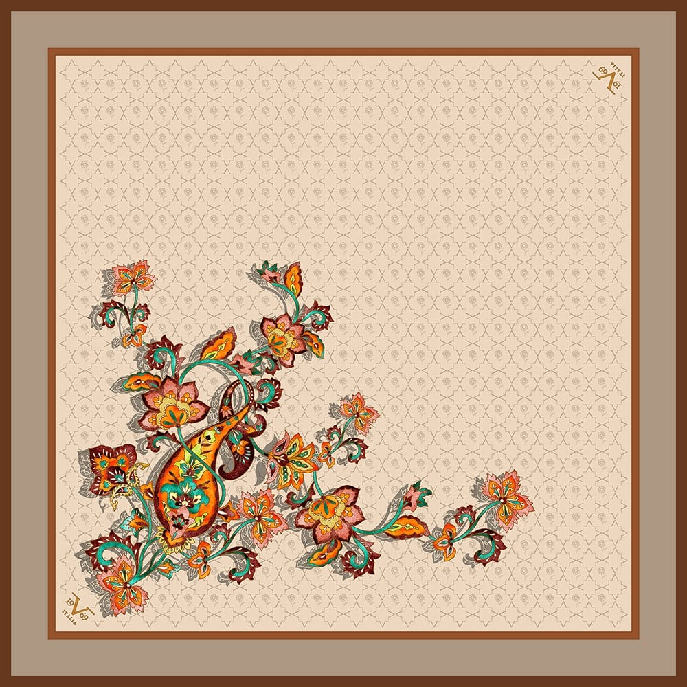 EŞARPMonogram Desen Black Seri Twill Eşarp Askısı ile Birlikte 90x90 cm