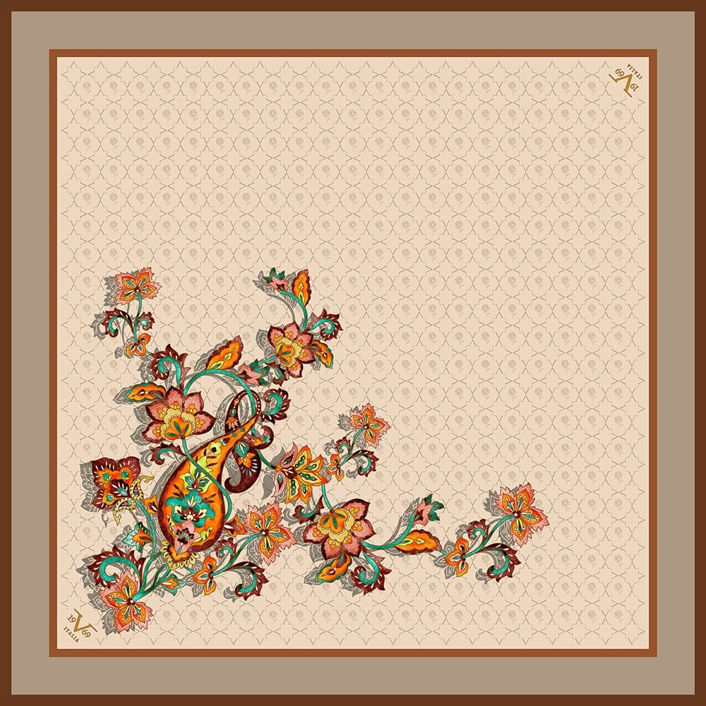 EŞARPMonogram Desen Black Seri Twill Eşarp Askısı ile Birlikte 90x90 cm