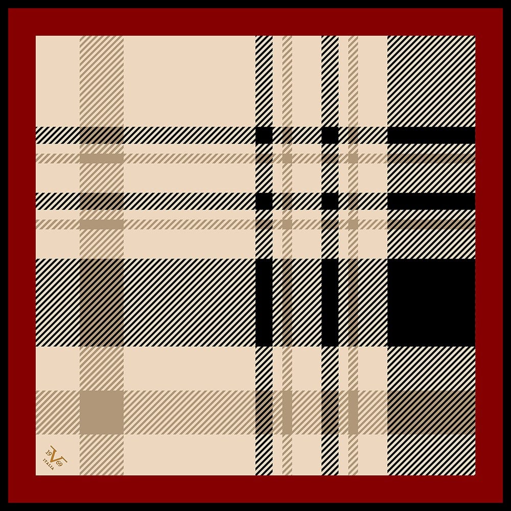 EŞARPEkose Desen Black Seri Twill Eşarp Askısı ile Birlikte 90x90 cm