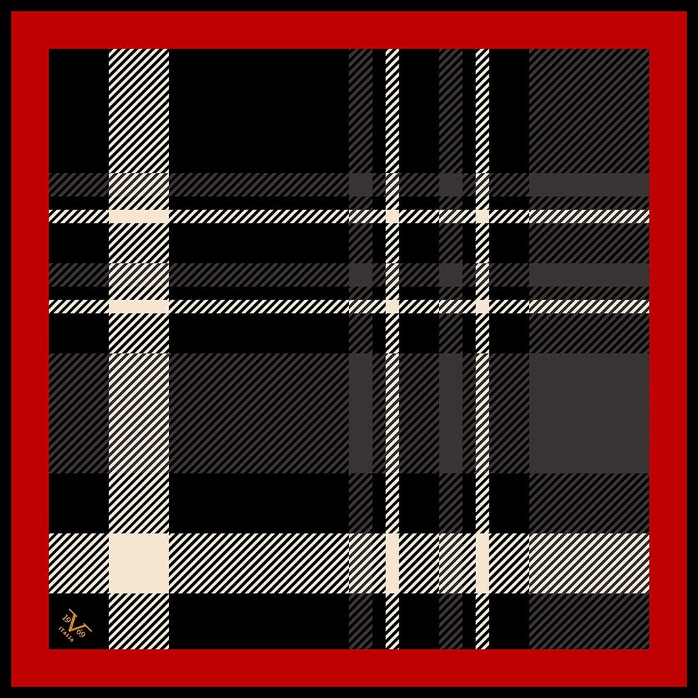 EŞARPEkose Desen Black Seri Twill Eşarp Askısı ile Birlikte 90x90 cm