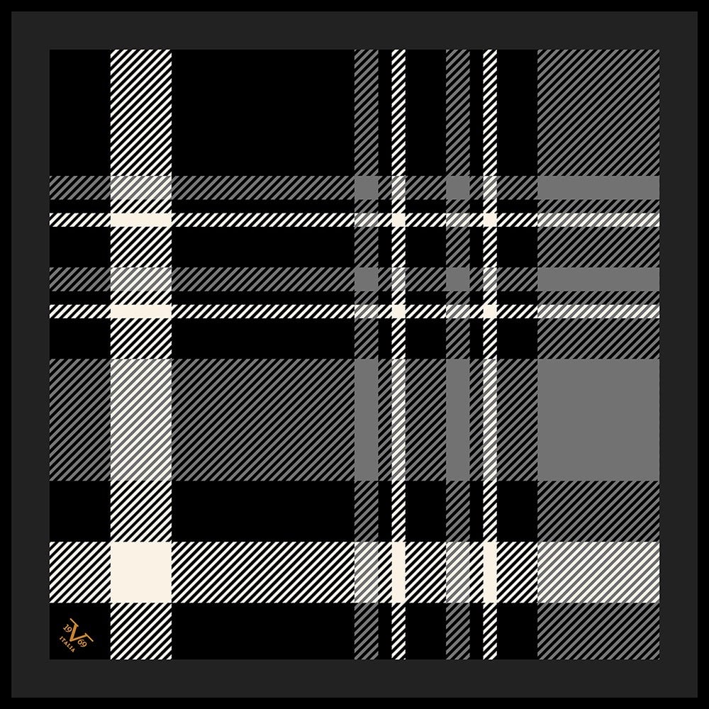 EŞARPEkose Desen Black Seri Twill Eşarp Askısı ile Birlikte 90x90 cm