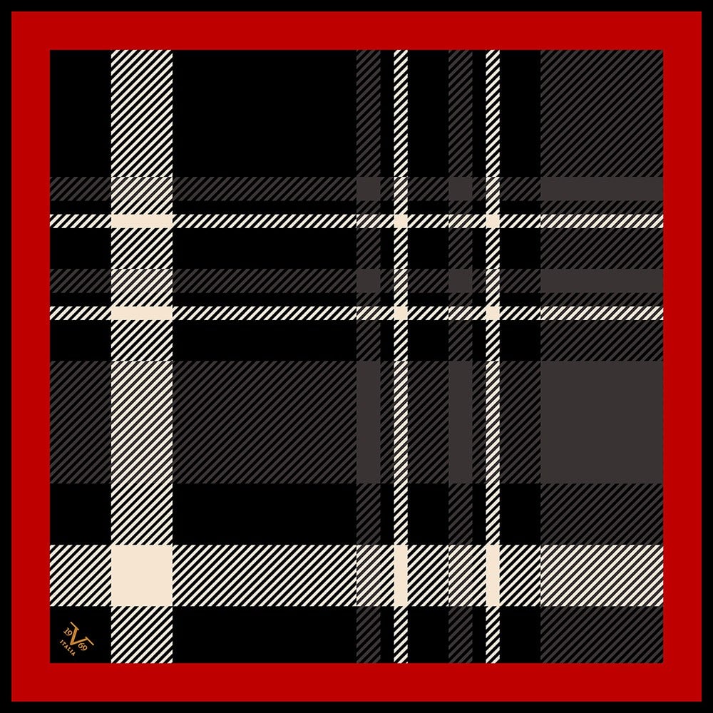 EŞARPEkose Desen Black Seri Twill Eşarp Askısı ile Birlikte 90x90 cm