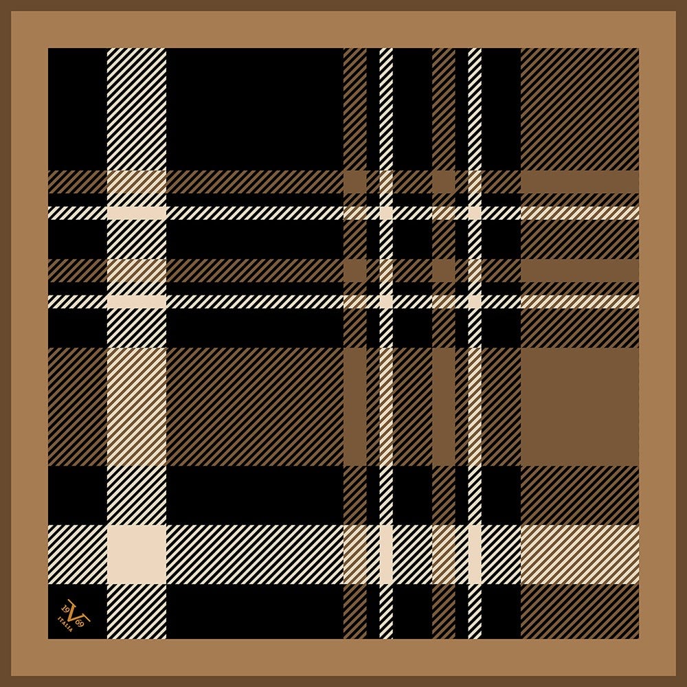 EŞARPEkose Desen Black Seri Twill Eşarp Askısı ile Birlikte 90x90 cm