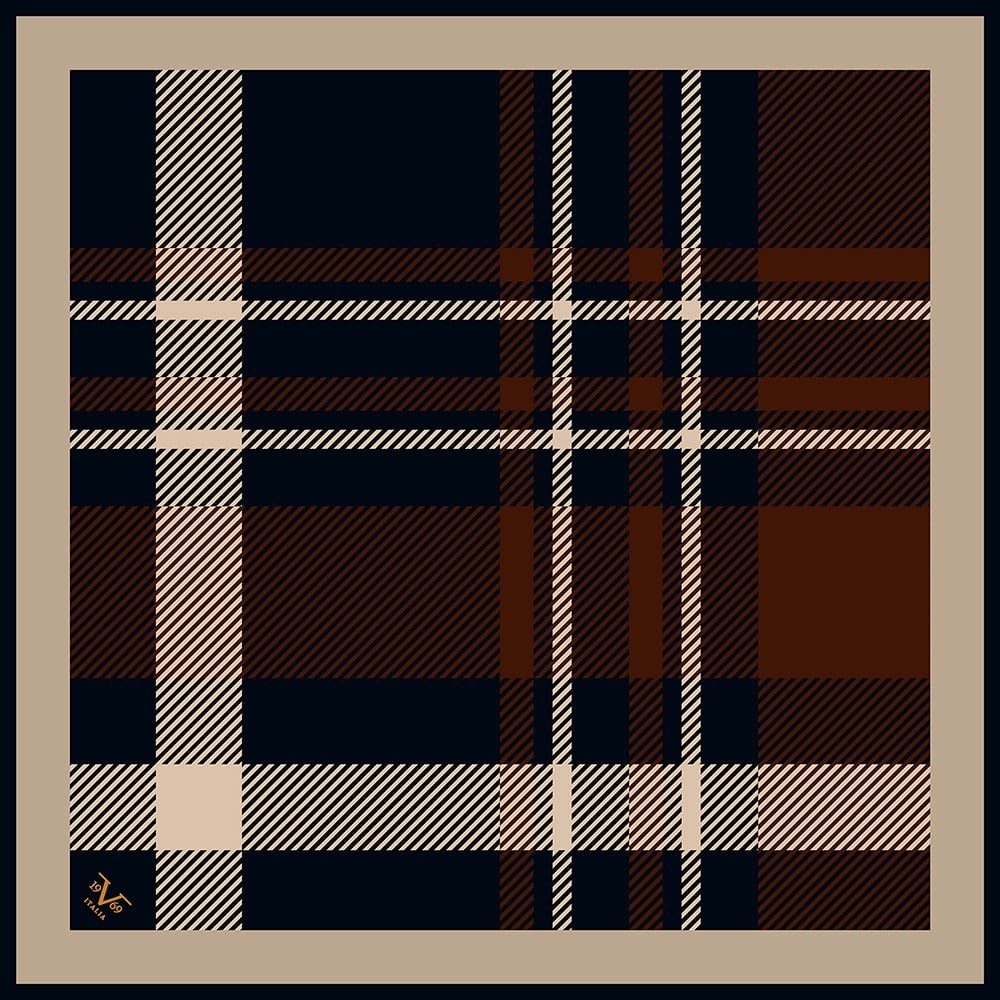 EŞARPEkose Desen Black Seri Twill Eşarp Askısı ile Birlikte 90x90 cm