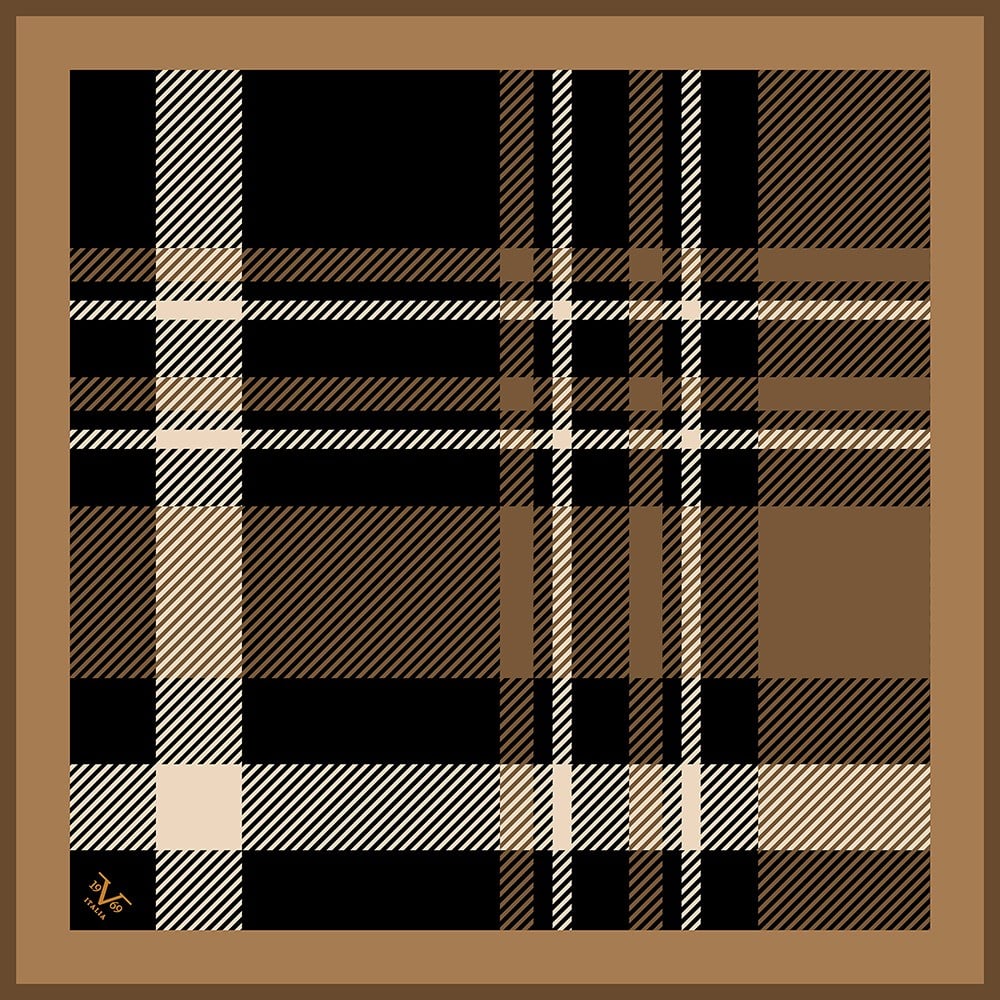 EŞARPEkose Desen Black Seri Twill Eşarp Askısı ile Birlikte 90x90 cm