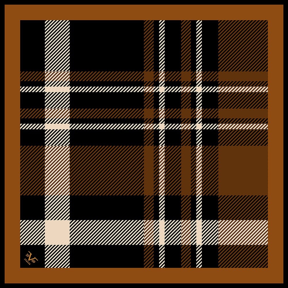 EŞARPEkose Desen Black Seri Twill Eşarp Askısı ile Birlikte 90x90 cm