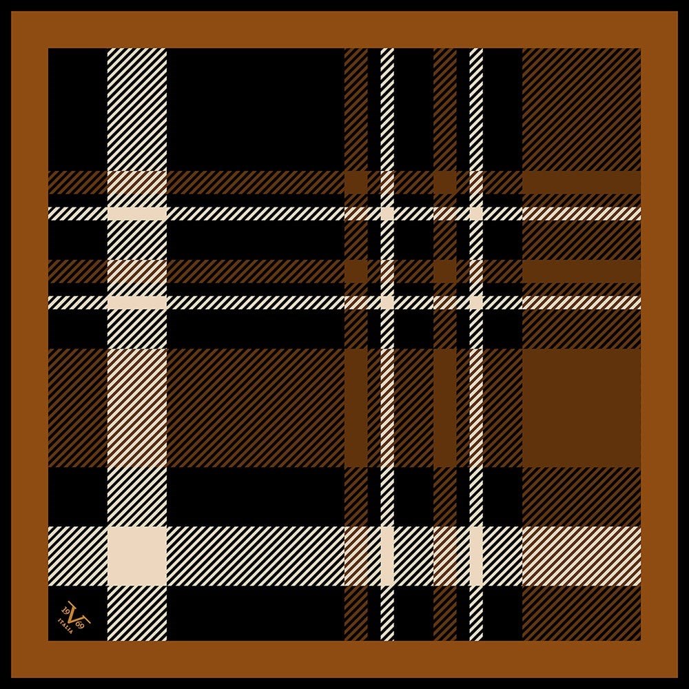 EŞARPEkose Desen Black Seri Twill Eşarp Askısı ile Birlikte 90x90 cm