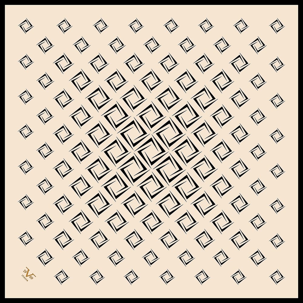BLACK SERİ EŞARPGeometrik Desen Black Seri Twill Eşarp Askısı ile Birlikte 90x90 cm