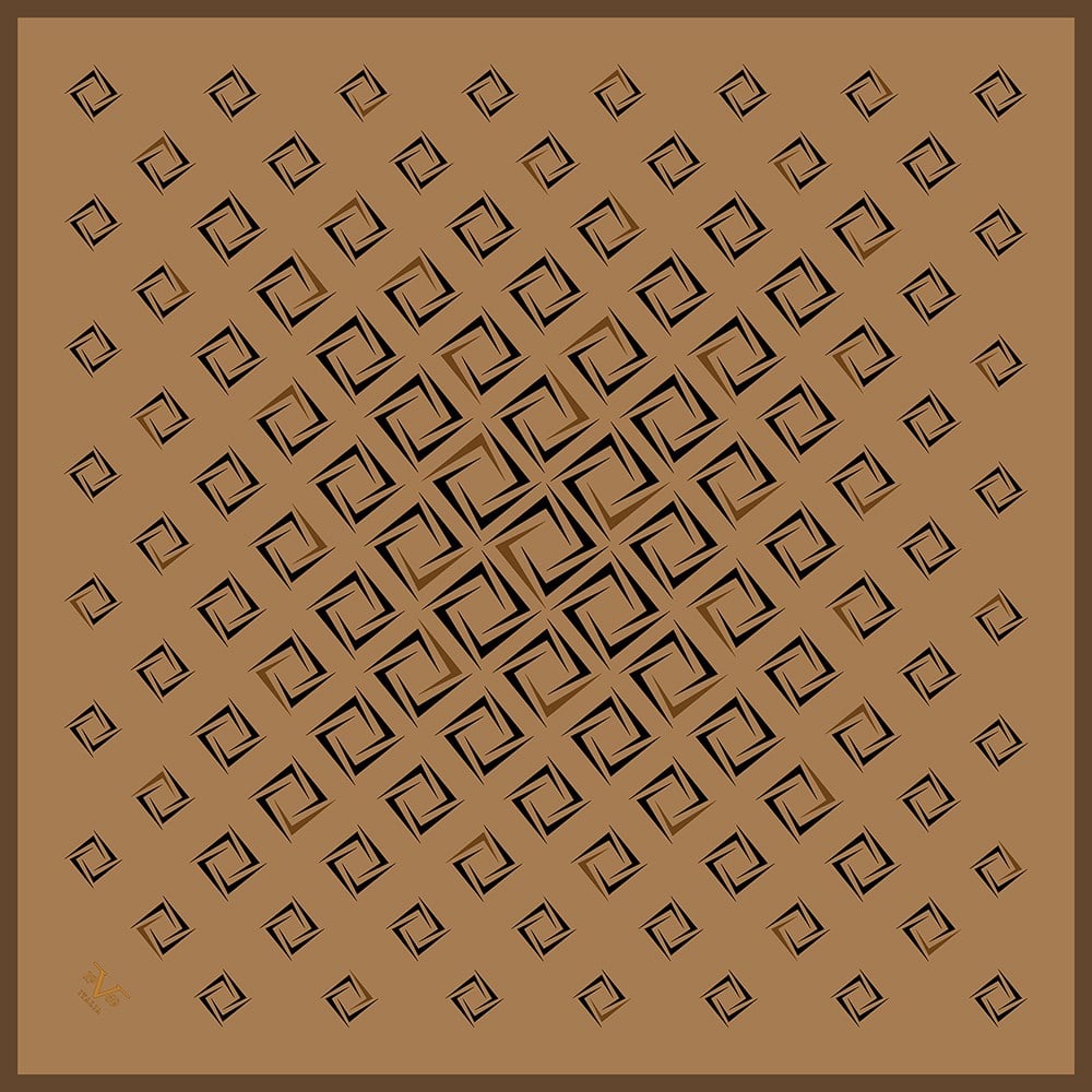 BLACK SERİ EŞARPGeometrik Desen Black Seri Twill Eşarp Askısı ile Birlikte 90x90 cm