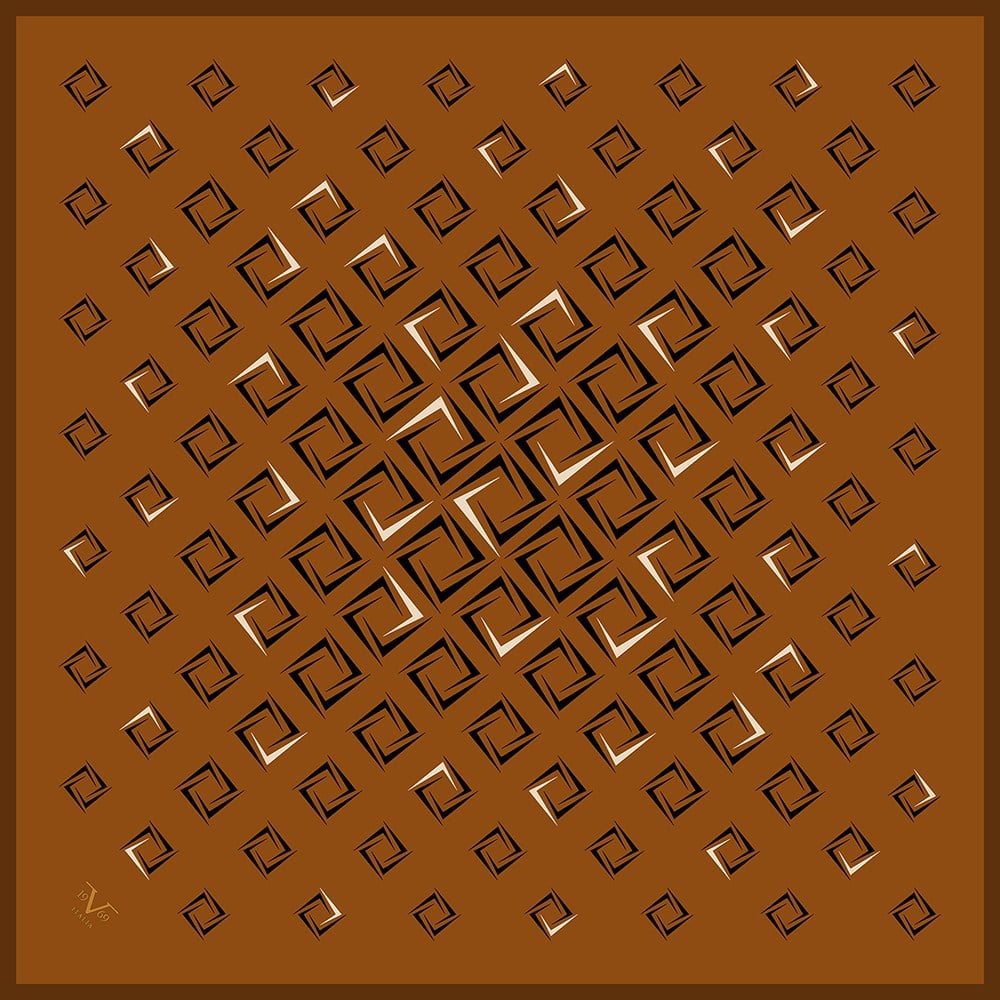 BLACK SERİ EŞARPGeometrik Desen Black Seri Twill Eşarp Askısı ile Birlikte 90x90 cm