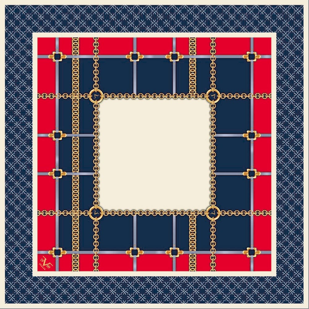 EŞARPGeometrik Desen Gold Seri Twill Eşarp Askısı ile Birlikte 90x90 cm