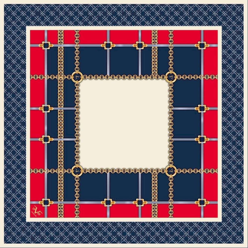 EŞARPGeometrik Desen Gold Seri Twill Eşarp Askısı ile Birlikte 90x90 cm