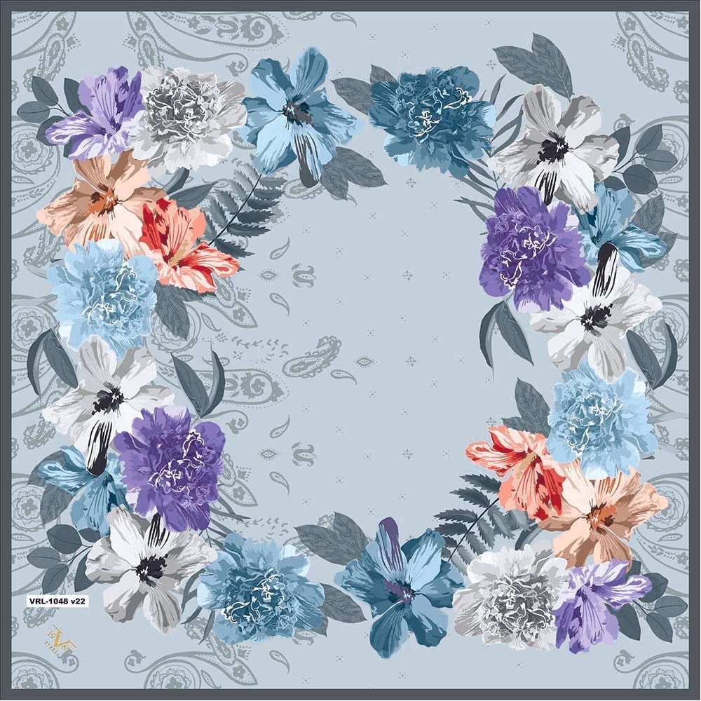 BLACK SERİ EŞARPÇiçekli Desen Black Seri Twill Eşarp Askısı ile Birlikte 90x90 cm