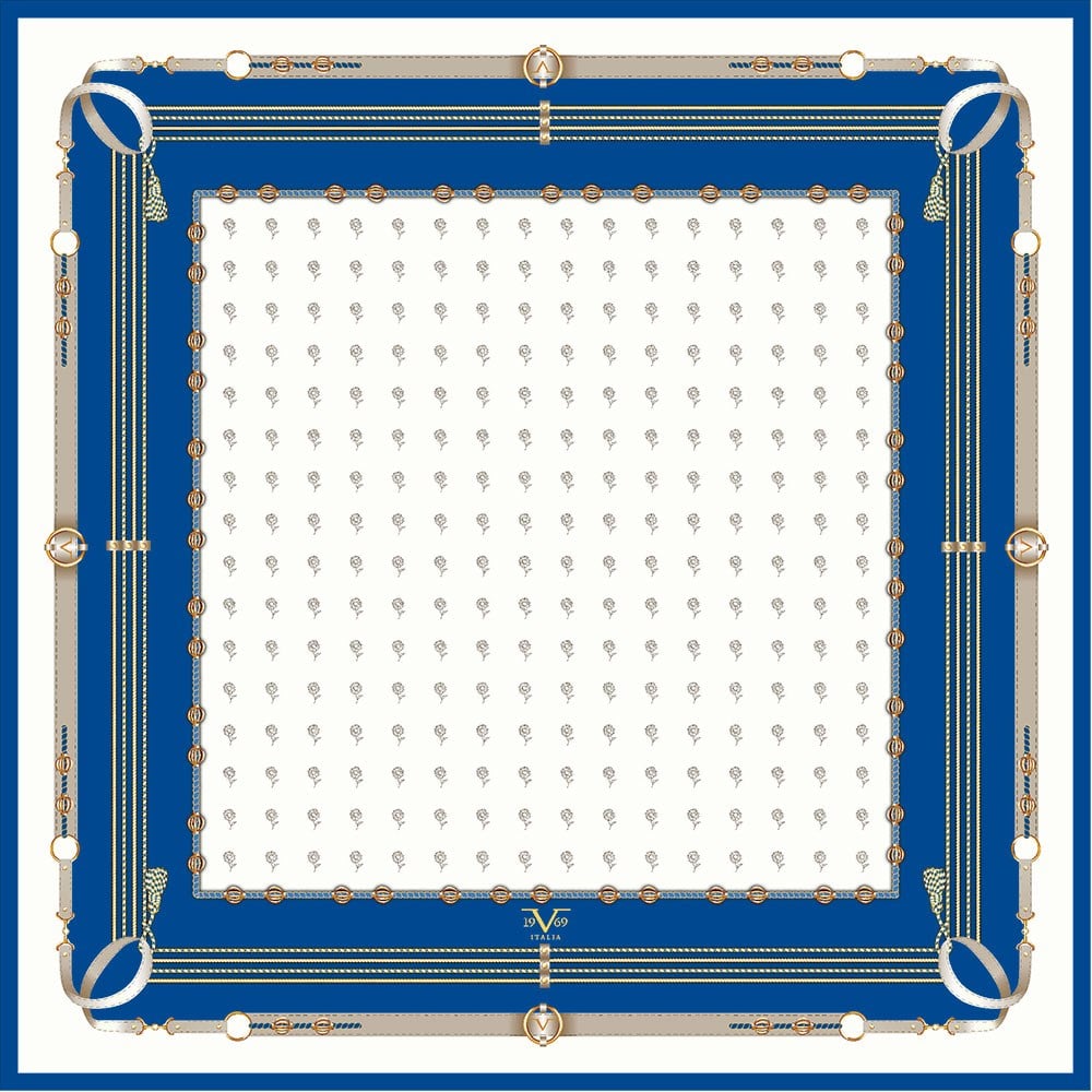 EŞARPGeometrik Desen Gold Seri Twill Eşarp Askısı ile Birlikte 90x90 cm