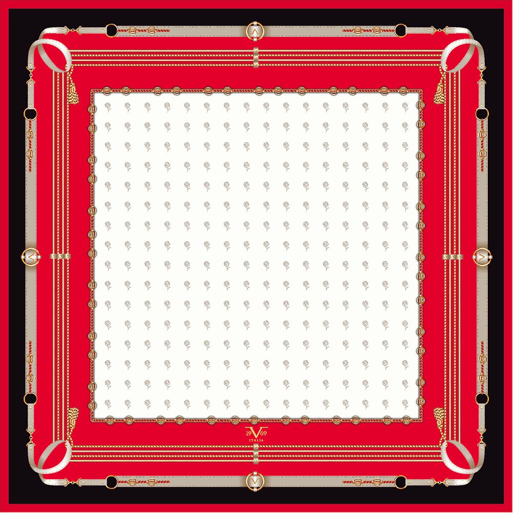 EŞARPGeometrik Desen Gold Seri Twill Eşarp Askısı ile Birlikte 90x90 cm
