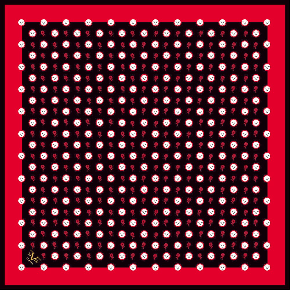 GOLD SERİ EŞARPGeometrik Logolu Desen Gold Seri Twill Eşarp Askısı ile Birlikte 90x90 cm