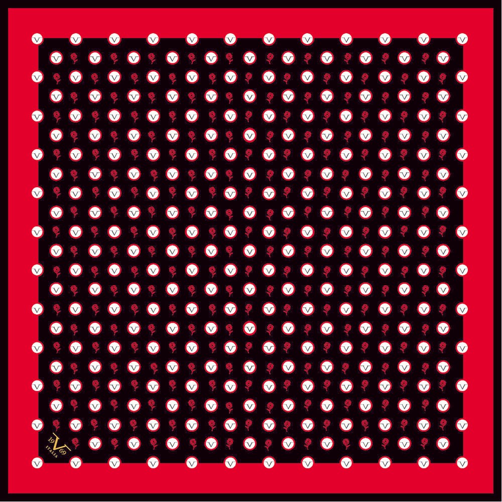 GOLD SERİ EŞARPGeometrik Logolu Desen Gold Seri Twill Eşarp Askısı ile Birlikte 90x90 cm